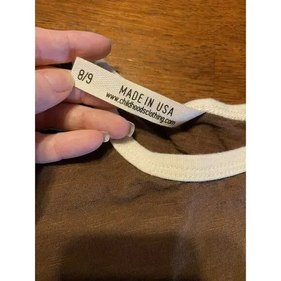 Childhoods (8/9) Mocha Ringer Tee With Heart - Picture 4 of 7